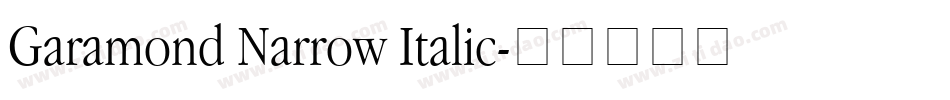 Garamond Narrow Italic字体转换
